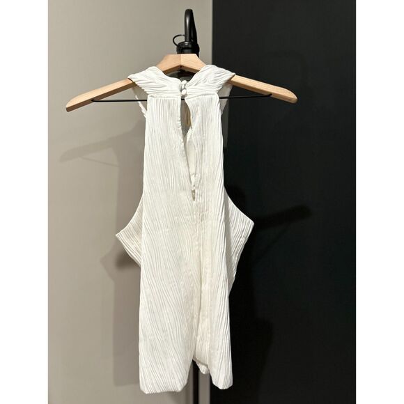 NWT Anthropologie Cross-Neck Halter Tank Top in White - Picture 5 of 9